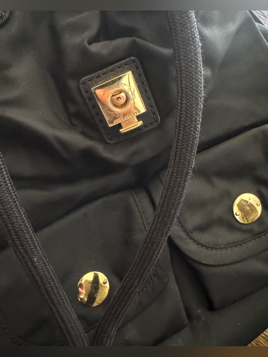 Marc Jacobs Paratrooper Nylon Backpack, Black with Gold-Tone Buttons